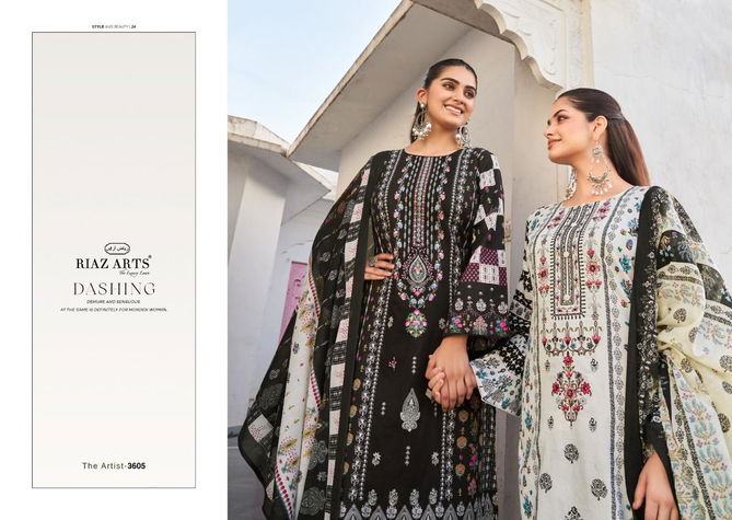 The Artist Vol 2 By Riaz Arts Printed Lawn Karachi Cotton Dress Material Wholesale Shop In Surat
